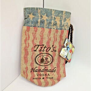 Tito's Vodka Bag/Sleeve - USA Made FLAG theme NWT Austin gift free shipping